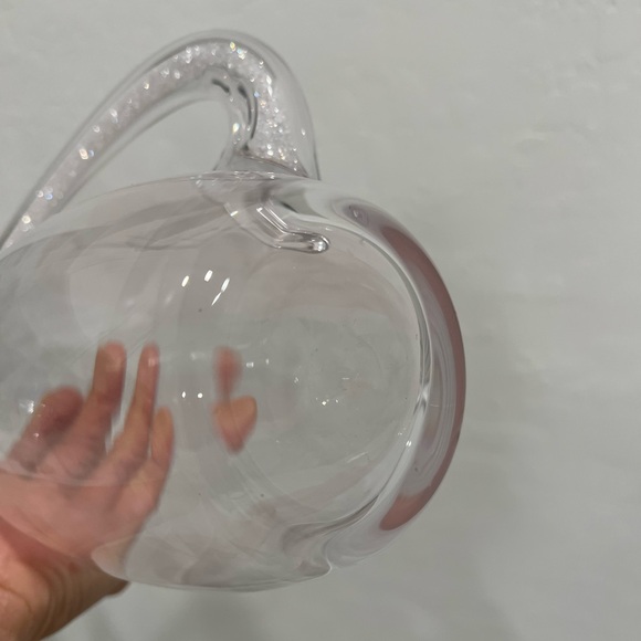 Wine Decanter Elegant with Crushed Diamond Glass Pitcher Carafe - Picture 2 of 6